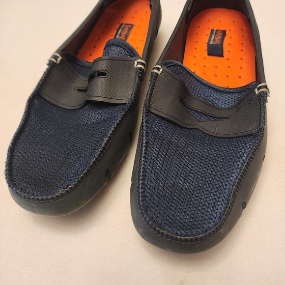 Swims Navy Blue Penny Loafers - Picture 2 of 10